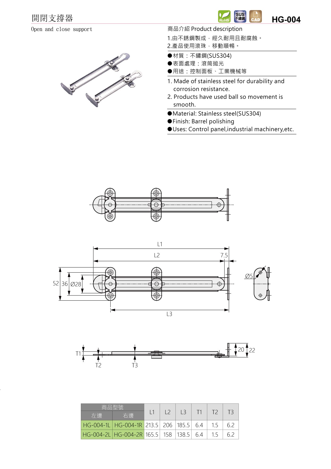 HG-004 開閉支撐器